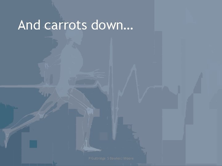 And carrots down… P Guttridge S Bowles J Moore 