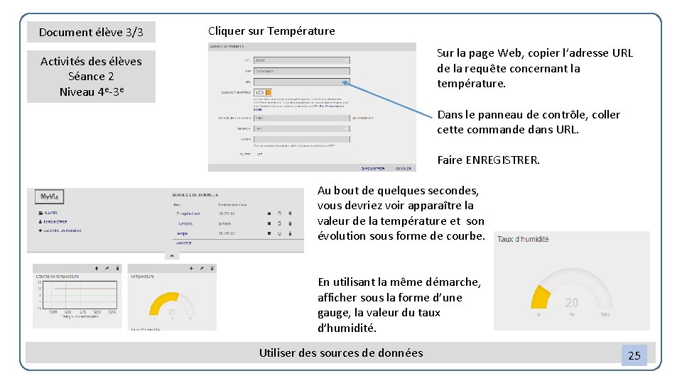 Document élève 3/3 Cliquer sur Température Sur la page Web, copier l’adresse URL de