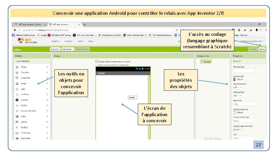 Concevoir une application Android pour contrôler le relais avec App Inventor 2/8 L’accès au