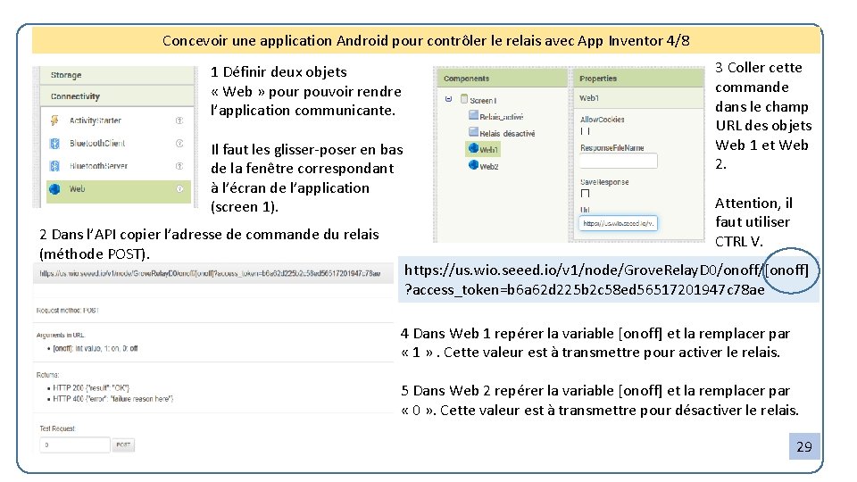 Concevoir une application Android pour contrôler le relais avec App Inventor 4/8 1 Définir