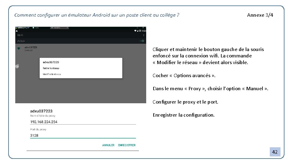 Comment configurer un émulateur Android sur un poste client au collège ? Annexe 3/4