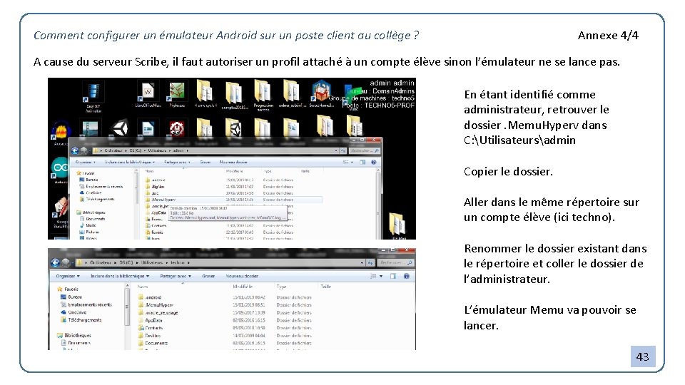 Comment configurer un émulateur Android sur un poste client au collège ? Annexe 4/4
