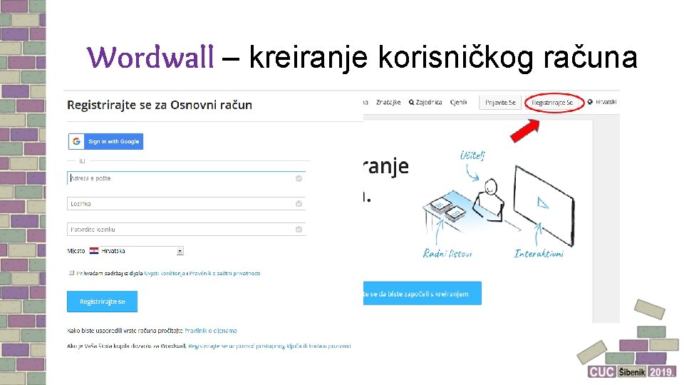 Wordwall – kreiranje korisničkog računa 