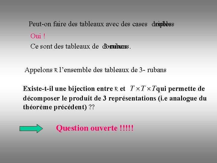 Peut-on faire des tableaux avec des cases doubles triples Oui ! Ce sont des