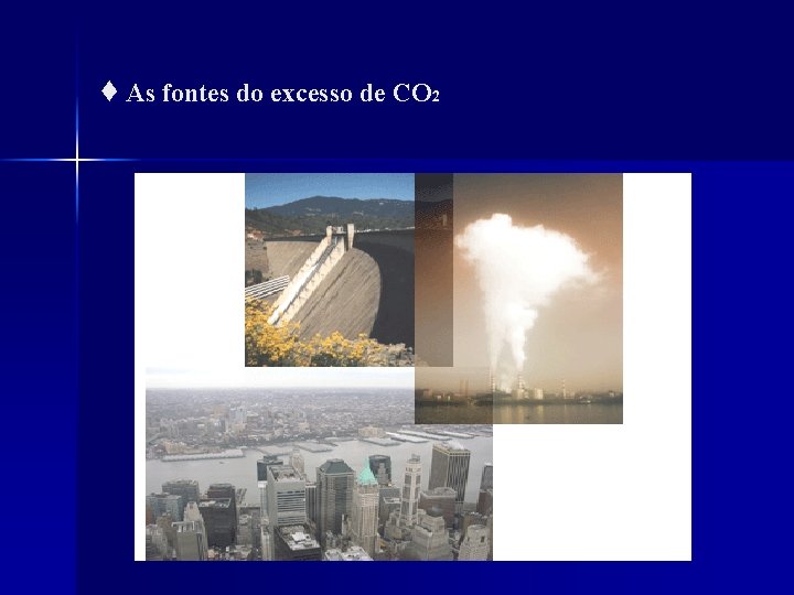 ♦ As fontes do excesso de CO 2 