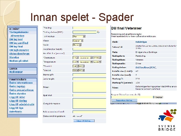 Innan spelet - Spader 