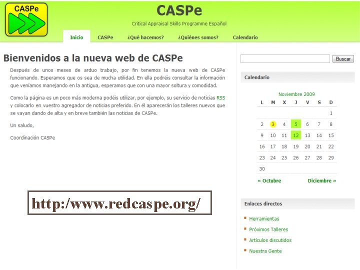 http: /www. redcaspe. org/ 