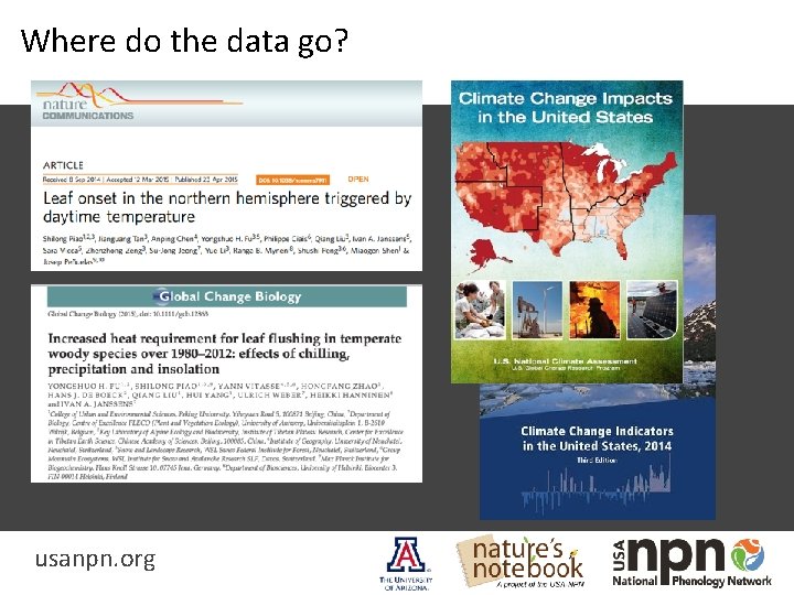 Where do the data go? usanpn. org 