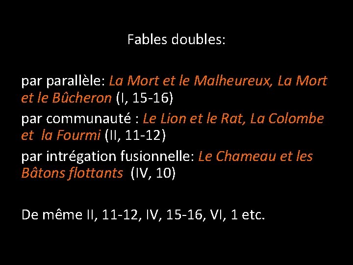 La Fontaine Fables Cours 2 Architecture et structures