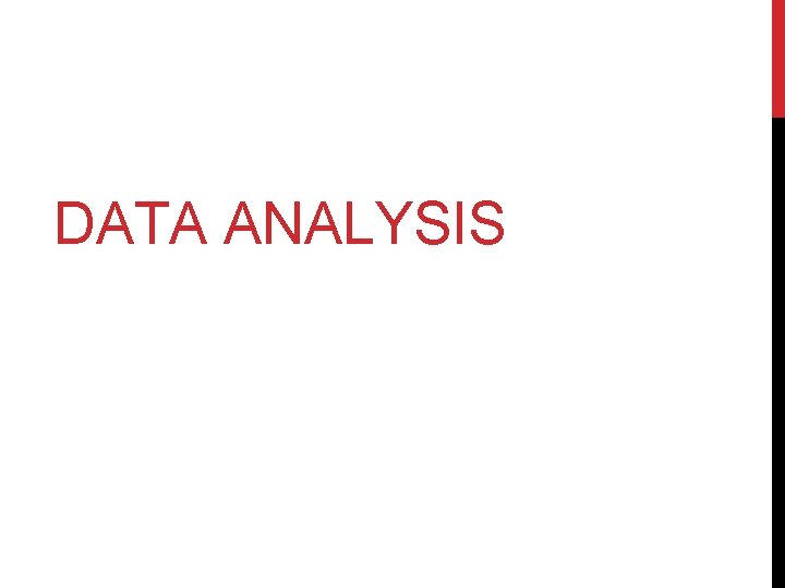 DATA ANALYSIS 