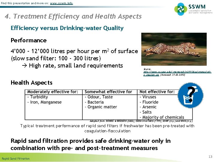 Find this presentation and more on: www. ssswm. info. 4. Treatment Efficiency and Health