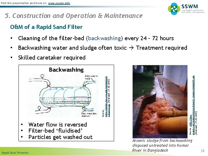 Find this presentation and more on: www. ssswm. info. 5. Construction and Operation &