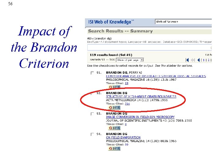 56 Impact of the Brandon Criterion 