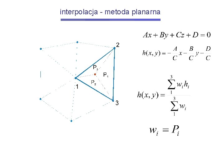 interpolacja - metoda planarna 
