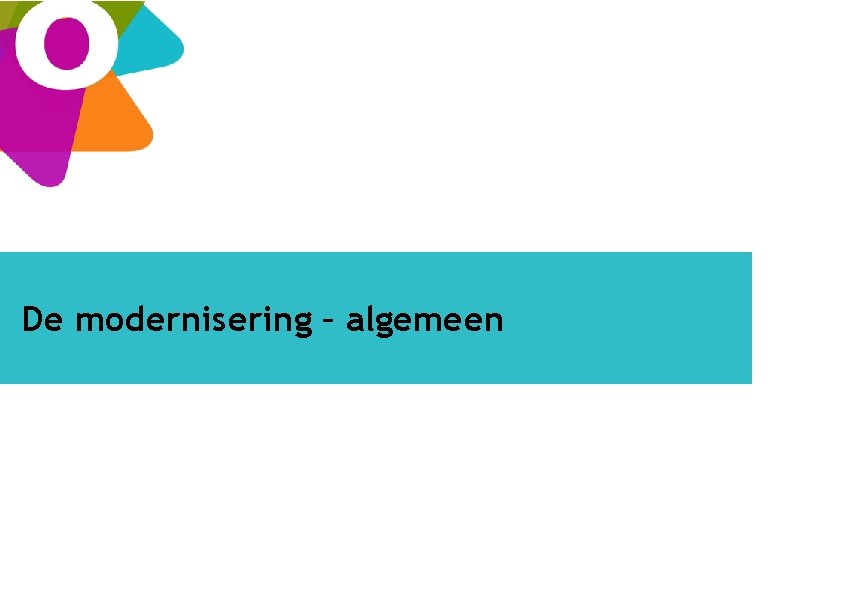 De modernisering – algemeen 4 