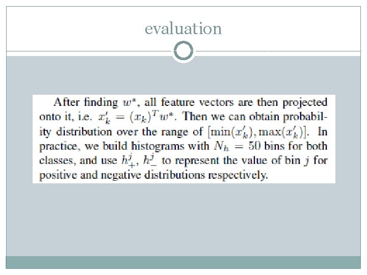 evaluation evaluation