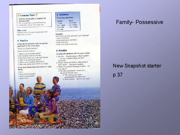 Family- Possessive New Snapshot starter p 37 