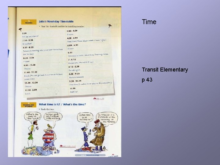 Time Transit Elementary p 43 