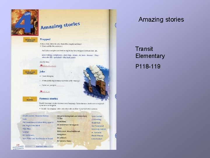 Amazing stories Transit Elementary P 118 -119 
