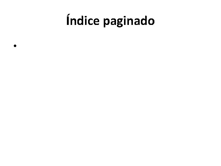 Índice paginado • 