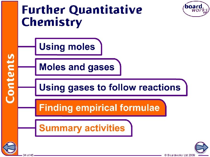 34 of 45 © Boardworks Ltd 2009 