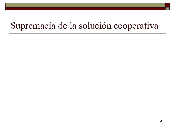 Supremacía de la solución cooperativa 35 