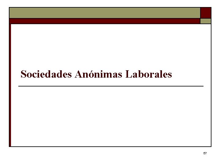 Sociedades Anónimas Laborales 57 