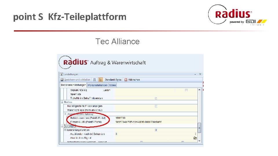 point S Kfz-Teileplattform Tec Alliance powered by 