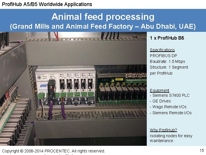 Profi. Hub A 5/B 5 Worldwide Applications Animal feed processing (Grand Mills and Animal