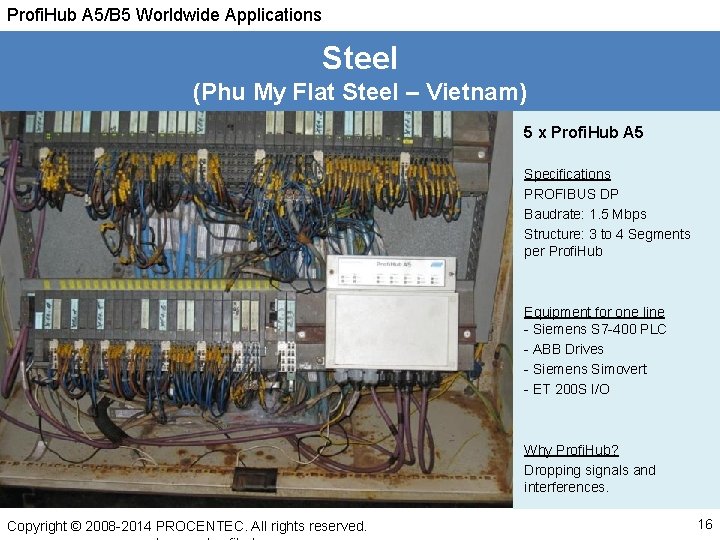 Profi. Hub A 5/B 5 Worldwide Applications Steel (Phu My Flat Steel – Vietnam)