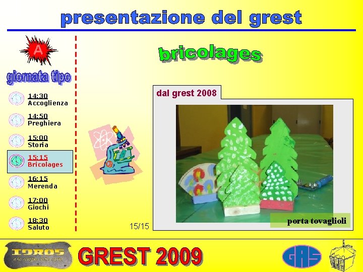 dal grest 2008 14: 30 Accoglienza 14: 50 Preghiera 15: 00 Storia 15: 15