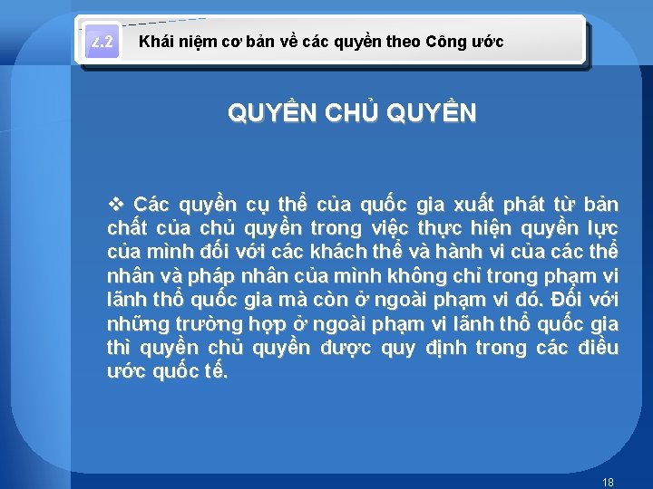 2. 2 Khái niệm cơ bản về các quyền theo Công ước QUYỀN CHỦ