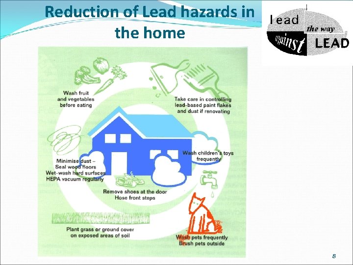 Reduction of Lead hazards in the home S: LeadgpcBB Lead Poisoning. ppt 8 