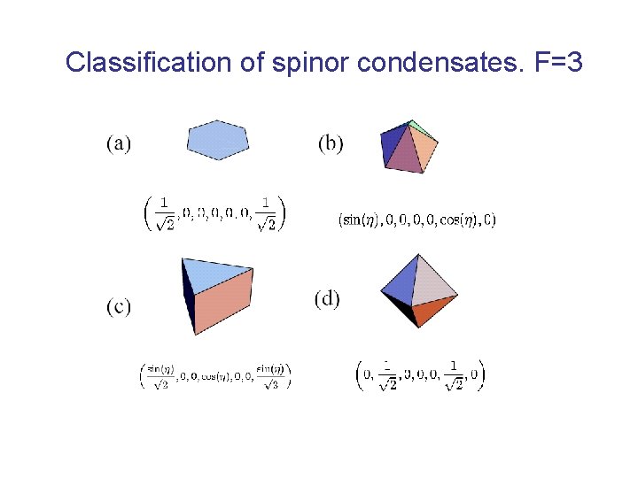 Classification of spinor condensates. F=3 