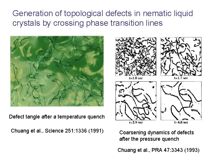 Generation of topological defects in nematic liquid crystals by crossing phase transition lines Defect