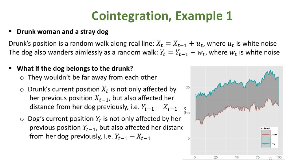 Cointegration, Example 1 22 