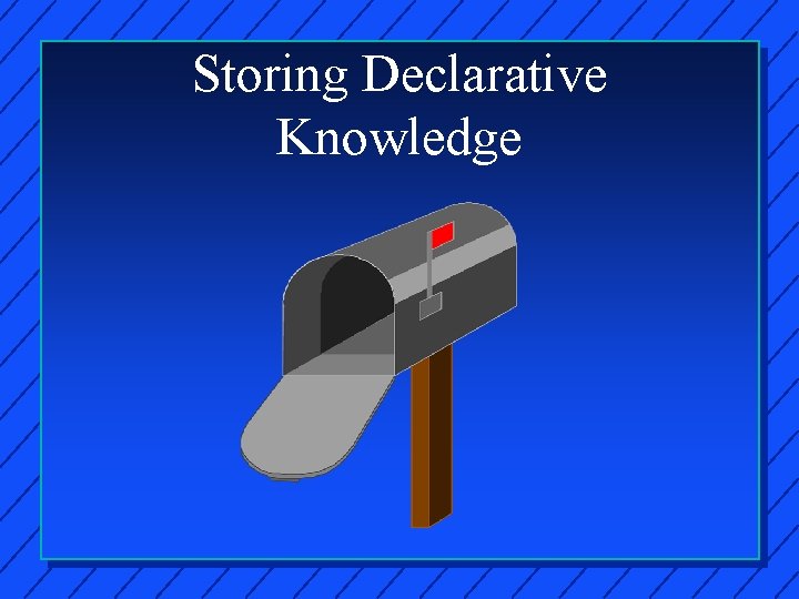 Storing Declarative Knowledge 