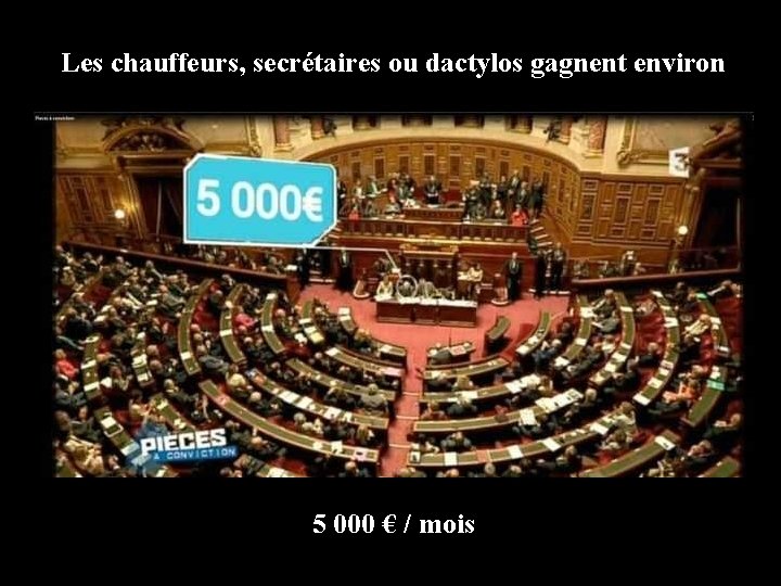 Les chauffeurs, secrétaires ou dactylos gagnent environ 5 000 € / mois 