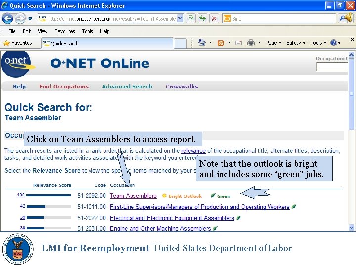 Click on Team Assemblers to access report. Note that the outlook is bright and
