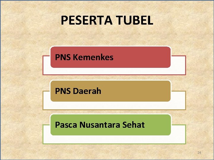 PESERTA TUBEL PNS Kemenkes PNS Daerah Pasca Nusantara Sehat 24 