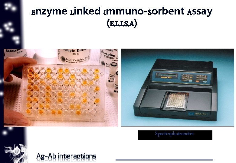 Enzyme Linked Immuno-Sorbent Assay (E. L. I. S. A) Spectrophotometer 