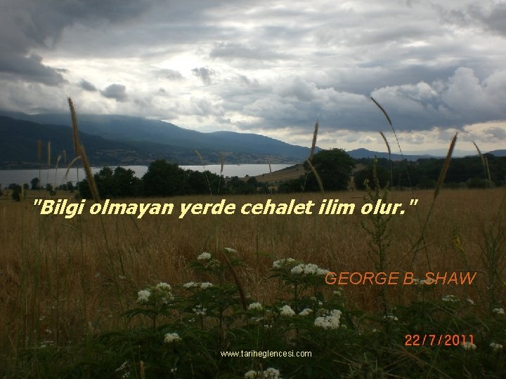 "Bilgi olmayan yerde cehalet ilim olur. " GEORGE B. SHAW www. tariheglencesi. com 