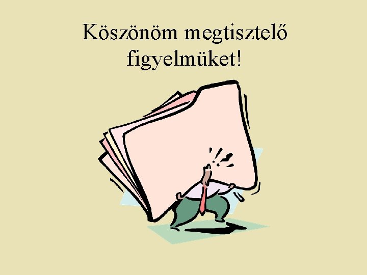 Köszönöm megtisztelő figyelmüket! 