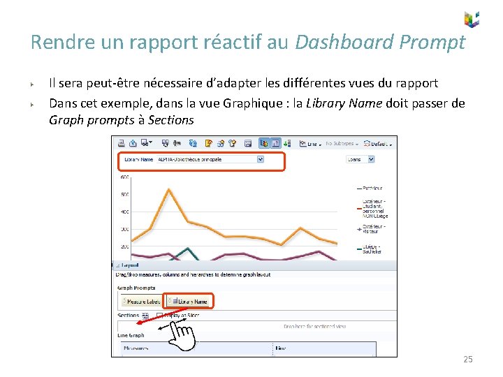 Rendre un rapport réactif au Dashboard Prompt ▶ ▶ Il sera peut-être nécessaire d’adapter