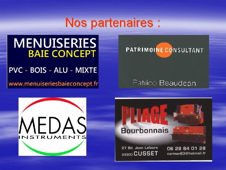 Nos partenaires : 