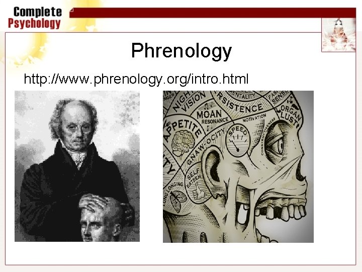Phrenology http: //www. phrenology. org/intro. html 