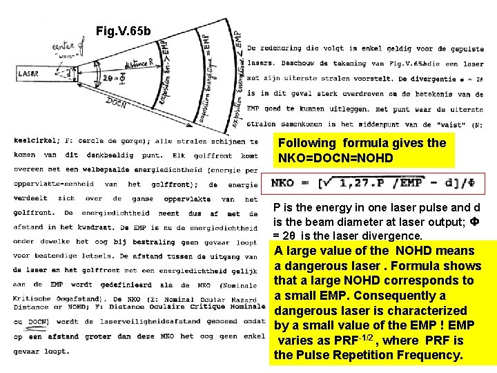 Fig. V. 65 b Following formula gives the NKO=DOCN=NOHD P is the energy in