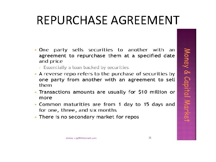 REPURCHASE AGREEMENT 