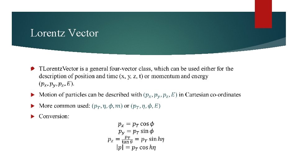 Lorentz Vector 