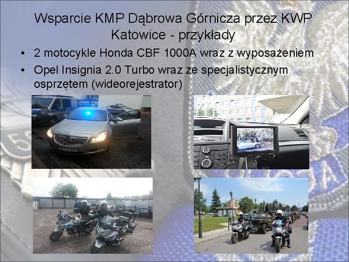 Wsparcie KMP Dąbrowa Górnicza przez KWP Katowice - przykłady • 2 motocykle Honda CBF